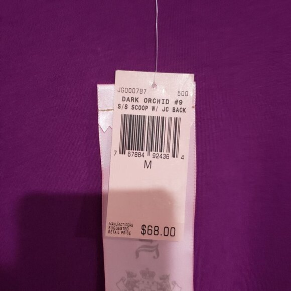 Juicy Couture Basic Short Sleeves Purple Top Size Medium - Picture 5 of 10